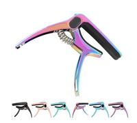 CFTGIW Metal Guitar Adjustment Tool with Pick Holder Stringed Instrument AccessoriesPurple Mandolin Ukulele Etc Guitar CapoSpring CapoCapo with Pick HolderMetal Ukulele (#1)