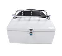 CFTGIW Motorcycle Rear Case 48L with Lock Backrest Cushion Tail Luggage Box for Helmets Luggages Features a that Belo Motorcycle Rear CaseMotorcycle Storage BoxMotorcycle Tail (White)