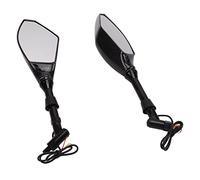 CFTGIW Motorcycle Rearview Mirror with LED Signal | Left and right replacement fit for Ducati, Adjustable angle, Durable ABS and glass