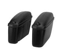 CFTGIW Motorcycle Rugged ABS Hard Saddlebags 22L Lock Trunk Storage Carrier Matte Black for Riders