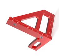 CFTGIW Multi Angle Measuring Ruler 45 90 Degree Angle Woodworking Line Drawing Miter Scriber Blue Has Characteristics Miter RulerMulti Measuring RulerSquare ProtractorDrawing Line (Red)