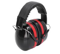 CFTGIW No Cancelling Headpho 360 Degree Rotatable Ear HEA Headpho for Airplane Black and with Soft Cups a No Cancelling Earmuffs Ear Blocking HEA (Red Black)