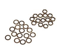 CFTGIW Nut Washer Kit Instrument Socket Connector Fasteners for Electric Guitar Bass M9 Female ThreadGun Use and THREAD Stan Guitar Nut Washer KitGuitar WasherGuitar NutJack Socket Nuts (Bronze)