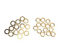 CFTGIW Nut Washer Kit Instrument Socket Connector Fasteners for Electric Guitar Bass M9 Female ThreadGun Use and THREAD Stan Guitar Nut Washer KitGuitar WasherGuitar NutJack Socket Nuts (Gold)