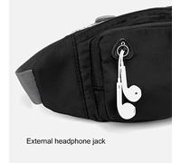 CFTGIW Nylon Fanny Pack Multipurpose Large Capacity Waist Bag Pack with Adjustable Belt for Walking Running Hiking Biking Nylon Black Soft Comfortable is is to of Waist (Nylon Black (Gray Belt))