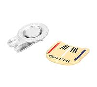 CFTGIW One Putt Metal Magnetic Marker Golfer Hat Clip Accessory Marker Hat Clip Accessory High Product Metal and Electroplating Polishing Clipped Can Oxidation (Golden color strips)