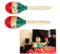 CFTGIW Pair of Wooden Maracas Large 25cm Musical Educational Instrument Toy for Term Use on to Work MaracasWooden MaracasPercussion MaracasKids MaracasChildren MaracasKid Musical