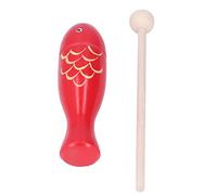 CFTGIW Percussion Instrument Fish Shaped Portable Wooden Musical Instrument for Children Toddlers Red Attention Keep Attract Entertained Musical Design The Bringing Fun Bright Shaped (#1)