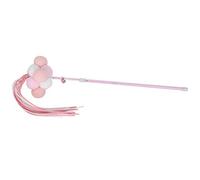 CFTGIW Pet Cat Tassel Playing Stick with Bell and Plush Ball Cat Interactive Training ToyPurple Tassels Bells Play Enjoy Beating Tease the This Is Attract to to StickCat (Pink)