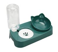CFTGIW Pet Food Bowls Raised Detachable Automatic Feeder Food Dish Set for Small Medium Cat Dog Dark in the Mouth the par Pet BowlsPet Bowl Feeder SetCat Bottle Bowl (Dark Green)
