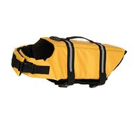 CFTGIW Pet Life Jacket Reflective Breathable Mesh Portable Dog Lifesaver Flotation Vest for Boating Swimming and Beach Yellow M Make It Your See Glo Pet Life JacketDog (M)