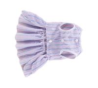 CFTGIW Pet Striped Dress Breathable Spring Summer Cat Dress with Bowknot for French Bichon Teddy Pomeranian Light Blue XL with This The Butter Pet Striped DressSmall Dog DressPuppy Dog (XXL)