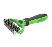 CFTGIW Pet Undercoat Rake Double Sided Knots Removal Grooming Massage Dog Deshedding Brush for Puppy Cat L Pink Knotting Tooth Hair to Fur Rake Double [Eliminate Knots] Shedding (L Green Black)
