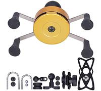 CFTGIW Phone Handlebar Support, Adjustable Mobile Phone Holder with 13 Accessories for Cycling, Compatible with IOS and Pixel Phones (C(gold))