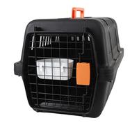 CFTGIW Plastic Dog Crate Dog Kennel Ventilation Large Space Portable Cat Pet Travel Carrier for Outdoors Trip Green Crate an Features Your Interio Plastic CratePlastic (Black)