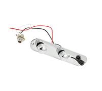 CFTGIW Plated Metal 3 Way Prewired Control Plate for Tele Guitar Replacement Parts Included and Use Ca Control PlateGuitar PlatePre Wired PlateGuitar Replacement