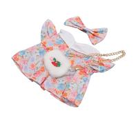 CFTGIW Plush Doll Clothes Cotton and Cloth Bow Tie 20cm Plush Doll Outfits Dress with Strawberry Bag 2 and Cloth Is Resista ClothesPlush ClothesDoll Clothes DressPlush (3)