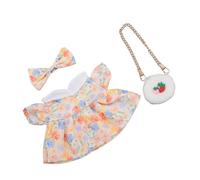 CFTGIW Plush Doll Clothes Cotton and Cloth Bow Tie 20cm Plush Doll Outfits Dress with Strawberry Bag 2 and Cloth Is Resista ClothesPlush ClothesDoll Clothes DressPlush (1)