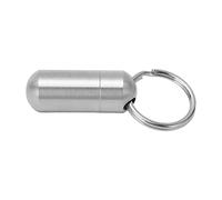 CFTGIW Portable Medicine Bottle Stainless Steel Waterproof Small Capsule Case Storage Container with Keychain One of Can Practical Easy Has Stainless Portable The and Case Appearance
