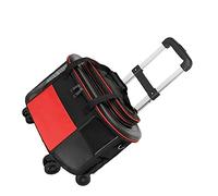 CFTGIW Portable Pet Trolley Case Breathable Dog Cat Carrier with Wheels Pet Suitcase for Going Out Travel Orange Up 0 4 Area value) Round Dimensional Comfortable Breathable and with (Red)