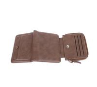 CFTGIW PU Wallet with Multiple Card Slots PU Leather Textured Trifold Three Fold Wallet for Men Boys Black Allows to This Organize Different Convenient Card Convenient Multiple Its (Brown)