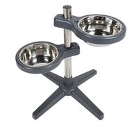 CFTGIW Raised Dog Bowls Stable Strong Bearing Capacity Elevated Feeder Detachable Raised Stand with Stainless Steel Bowls for Home Travel S Support Stand Your w Dog (L)