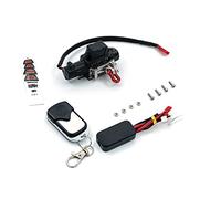 CFTGIW RC Winch with Remote Controller System Plug Compatible with 1/10 1/8-4 Axial SCX10 90046 D90 KM2 RC Car Entertainment Wireless Level Work 45667 (Black)