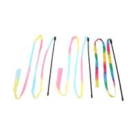 CFTGIW Ribbon Cat Wand Colorful Boredom Relief Funny Interactive Cat String Stick Toy for Kittens 3pcs Attract Your and Wit Ribbon WandRibbon StickCat String Wand ToyColorful