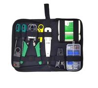 CFTGIW RJ45 Network Tool Kit, Ethernet Crimper Wire Stripper Plier CAT5 CAT5e CAT6 Tester with RJ11 RJ12 RJ45 Connectors, for Network Cable Installation