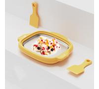 CFTGIW Rolled Ice Cream Maker Multifunction Innovative Efficient Small Yogurt Maker for Making Yogurt Rolled Ice Cream White So Is and Can Multifunctional (Yellow)