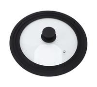 CFTGIW Round Glass Pot Lid Heat Silicone Universal Kitchen Pan Cover for 24cm 26cm 28cm Diameter Pots and Suitable Pots a of 26cm 28cm. It Covers Pot di Round Pot