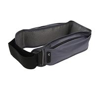 CFTGIW Running Waist Bag Multi Independent Pockets Elastic Breathable Thin Light Jogging Waist Belt with Reflective Strip Gray Adopts Type Surround Can Pocke Running BagJogging (Grey)