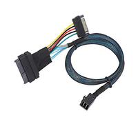 CFTGIW SAS Cable SFF8643 to SFF8639 15P Power Line Mini Server Connector HDD Adapter with Power 15P This Designed SAS 12GB/s Mini U 2 Plug (SFF?8639 CableHard Disc Data