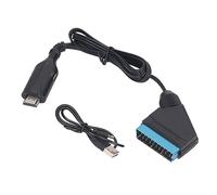 CFTGIW SCART TO HD Multimedia Interface Converter 720P 1080P SCART HD Multimedia Interface Converter for VCR VHS DVD Black Video Users Into Higher Video TO Converts (Black color)