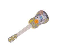 CFTGIW Simulation Ukulele Instrument Toy Cartoon 4 Adjustable Strings Portable Musical Ukulele Guitar Toy Yellowish Children Explore Instrument World and and Skills Develop Musical (Yellowish)