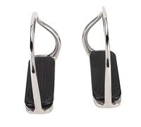 CFTGIW Stainless Steel Horse Stirrup AntiSlip Riding Equestrian Equipment Supplies with Rubber Pad Manual Process Polishing The a Stainless Steel StirrupHorse Riding StirrupHorse