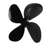 CFTGIW Stove Fan Aluminum Alloy High Temperature Black Fireplace Fan Replacement 4 Blades Stove BladeStove ReplacementFireplace ReplacementFireplace Replacement (4 Blades)