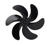 CFTGIW Stove Fan Aluminum Alloy High Temperature Black Fireplace Fan Replacement 4 Blades Stove BladeStove ReplacementFireplace ReplacementFireplace Replacement (6 Blades)
