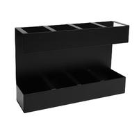 CFTGIW Straw Holder Chopstick 4 Compartments Straw Dispenser with Double Sided Adhesive Tape Label Stickers for Kitchen Counter Neatly Sort o Holder Chopstick