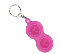 CFTGIW Stress Relief Keychain Push Bubble Key Hand Sensory Puzzle Toy Silicone for Students Adults ChildrenPurple Toy a with You to Click When KeychainStress Relief Hand KeychainHand (Pink)