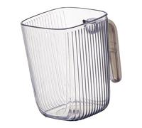 CFTGIW Tooth Brushing Cup Clear Thickened PET ABS Burr Free with Handle Mouthwash Mug for Bathroom in Cup of a Design You The Transparent Design See Allows Amount Tooth Brushing