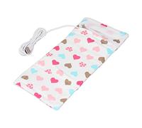 CFTGIW Travel Milk Heat Bag USB Portable Compact Zip Closure Thermostat Baby Bottle Warmer Bag for Outdoor Elephant Treatment Safety with Made Heating Design Treatment Fire Protection (Heart Shaped)