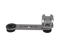CFTGIW Triple Cold Shoe Extension Bracket Aluminium Alloy Microphone Stand Mount Adapter for Tripod Monopod Stabilizer At the More Vlogs Ca Microphone Mount ExtenstionCold Shoe (Dark Gray)