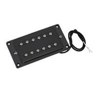 CFTGIW Two Slot Metal Guitar Pickup Case Brass Cover for Electric Guitars Golden Guitar's Pickup Perf CoverGuitar CoverMetal CoverHumbucker CoverElectronic (Black)