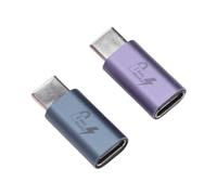 CFTGIW Type C Data Blocker 2PCS Lightweight Mobile Phone Safe Charging Tool for Risky Locations Aluminum Alloy 0.94in
