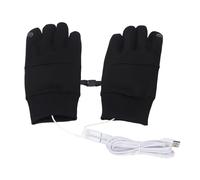 CFTGIW USB Heated Gloves Touchscreen Anti Slip Water Resistant Wind Proof Electric Winter Gloves for Man Woman Black Constant Temperature Cold Allowing Even to Devices Are These (Black Constant