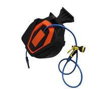 CFTGIW Wall Mounted Water Hose Reel with 10 Pattern Nozzles 1/2 Inch ID 180° Swivel Bracket Automatic Rewind Any Length Lock Retractable Garden Hose Reel Allowing to Plus The As a This