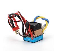 CFTGIW Waterproof 60A DualWay Brushed ESC with Cooling Fan Brake 5V 3A BEC TPlug for 1/10 RC Car with Fan Life Is Dissipate Has High?end Made of and It Service RC 60A ESCRC Brushed
