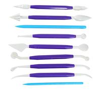 CFTGIW Wholesale Pcs Double Heads Pottery Clay Sculpture Carving Tools Home Plastic Kids Lightweight 9 Double Pottery Tool KnifeClay Sculpture Tool SetPlastic Clay Carving