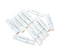 CFTGIW Wide Tip Markers Refillable Ink Even Inking Alcoholic Paint Marker for Plastic Wood Glass 12pcs Standard Color Series a Large Coloring con Wide Tip MarkersWide Paint (Skin Color Series)